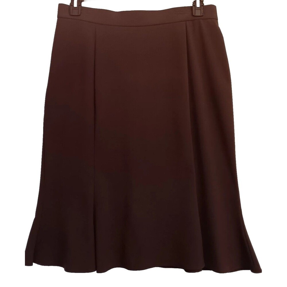 Briggs New York Brown Midi Skirt Size 12